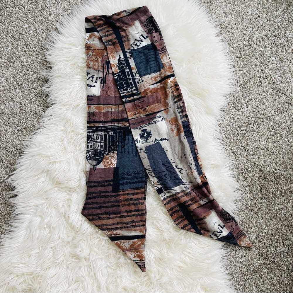 Hinge Italian Music Architecture Skinny Scarf